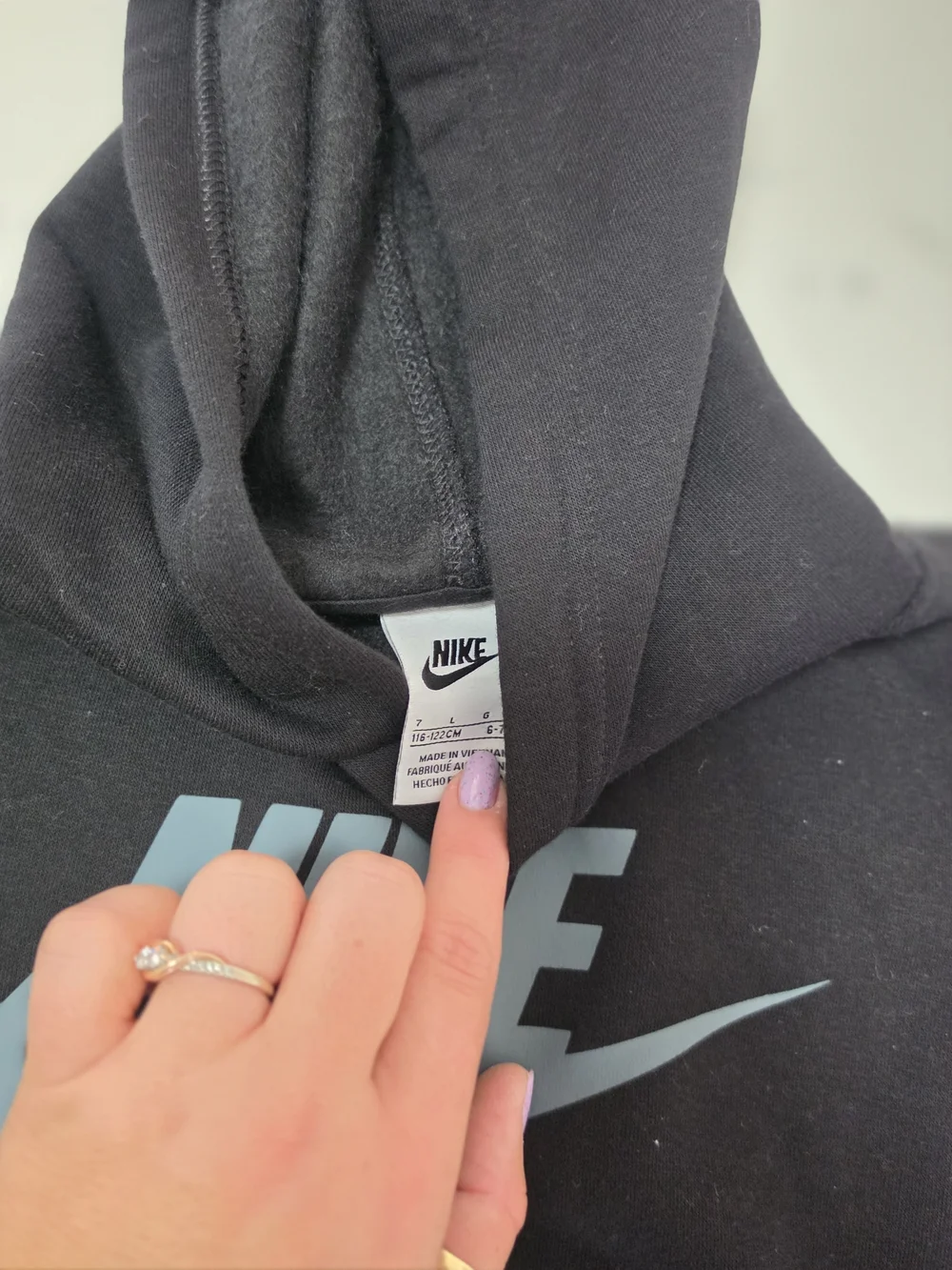 Nike Kids' Black Air Logo Hoodie